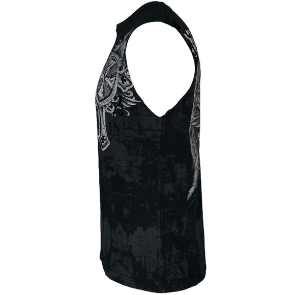 Xtreme Couture By Affliction Men's Muscle T-shirt Tank Top Ragged Faith - Picture 10 of 11
